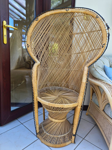 Vintage wicker high - wicker,