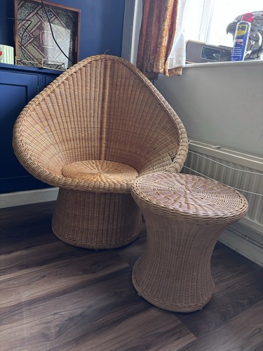 Vintage wicker egg chair and - wicker,