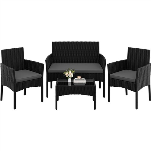 Piece garden sofa set wicker - 4-piece,
