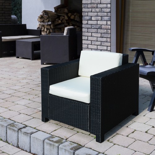 Rattan garden armchair - rattan, wicker