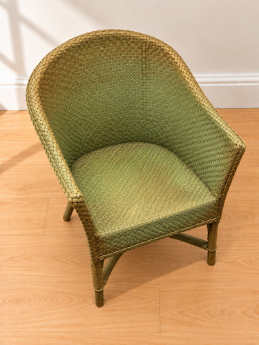 Vintage green wicker rattan - vintage,