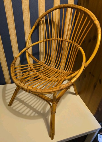 Vintage bamboo armchair rattan - armchair,