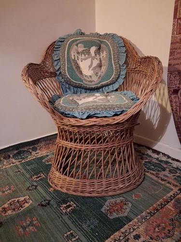 Wicker chair vintage s - wicker,