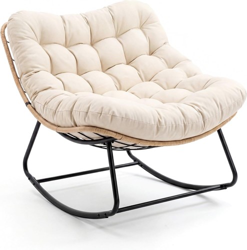 Rattan rocking lounge chair - rattan,