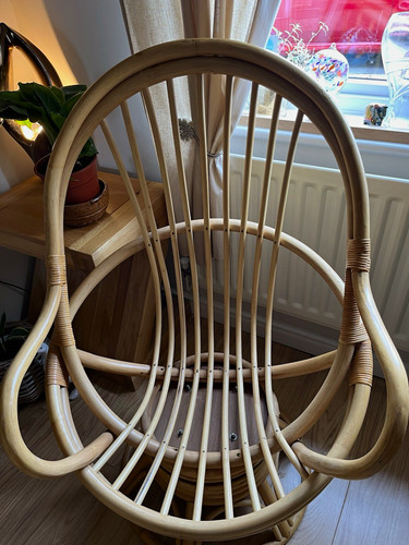 Rattan bamboo swivel accent - rattan,