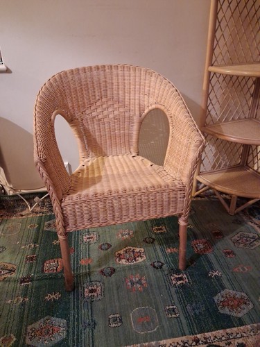 Vintage bamboo cane chair - cane,