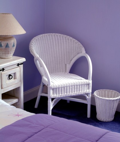 Cane bedroom chair white - cane,