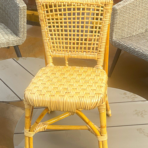 Beige woven rattan wicker - beige, rattan/wicker