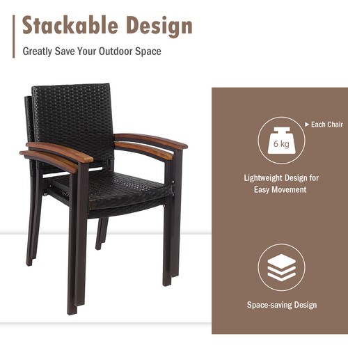 Outdoor wicker stackable - pe,