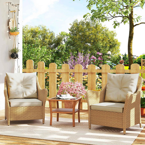 2pieces rattan wicker garden - 2pieces,