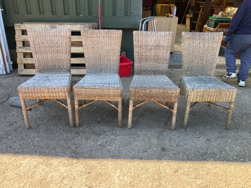 Wicker dining chairs - wicker,