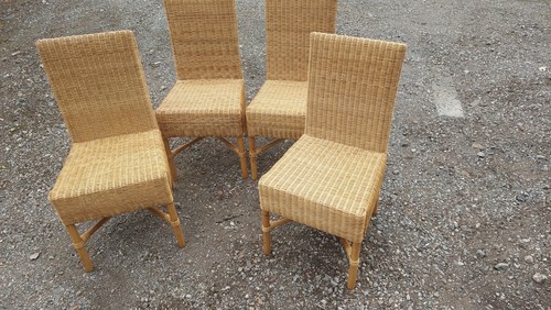 Wicker rattan dining chairs - wicker/rattan,