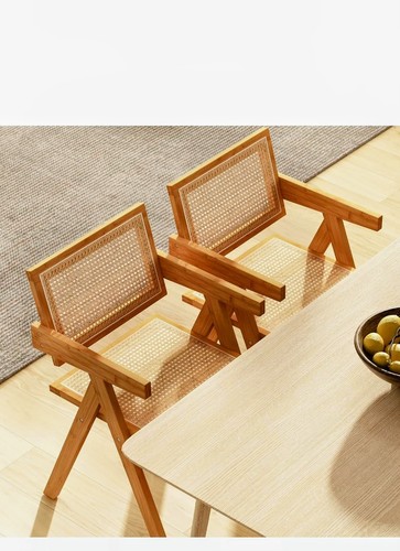 Set modern rattan accent - 2,