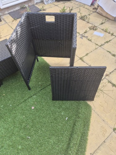 Rattan chair set pieces - chair,
