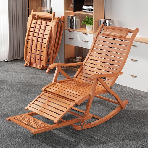 Bamboo recliner rocking chair - bamboo,