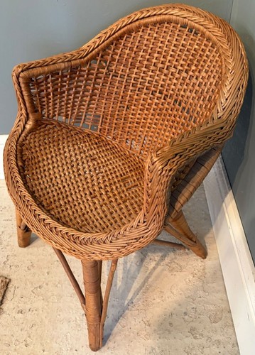 Vintage wicker childs chair - vintage,