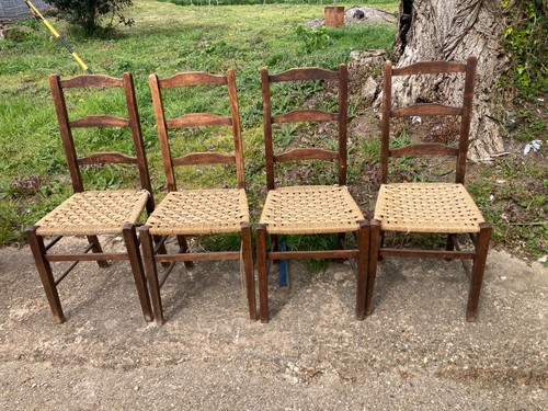Ladder back dining chairs 4 - back,