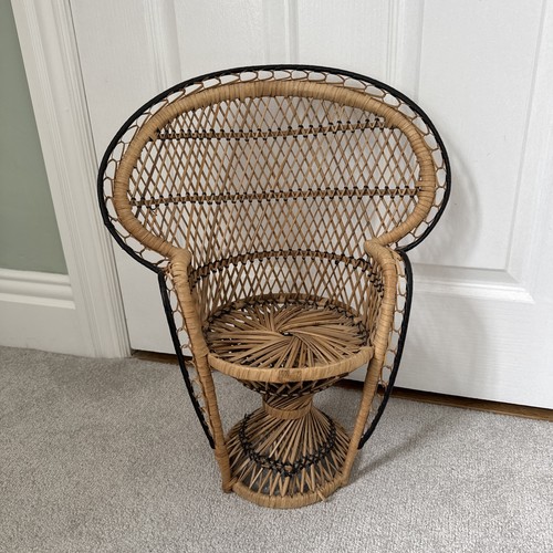 Vintage mini peacock fan chair - vintage,