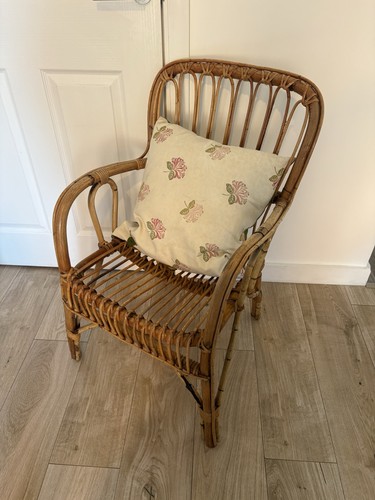 Vintage rattan cane armchair - vintage,