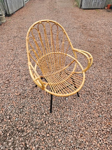 Vintage bamboo boho chair - boho,