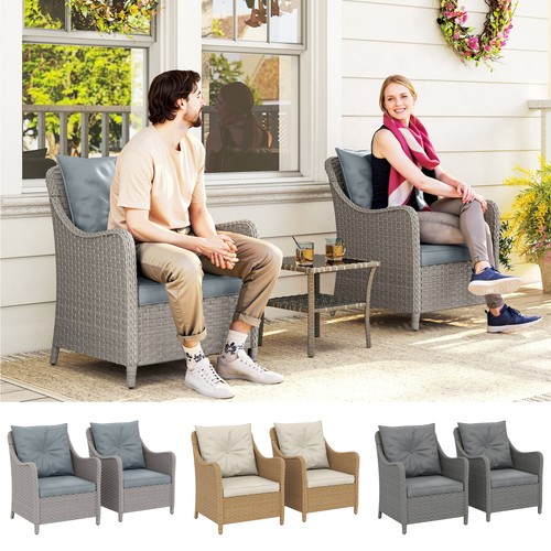 Rattan garden chairs - pe, set