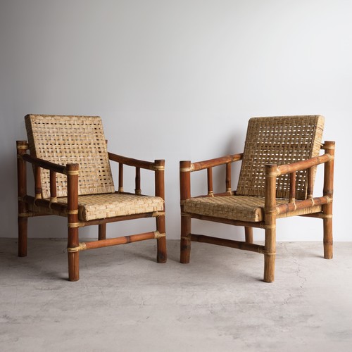 Pair vintage bamboo and - pair,