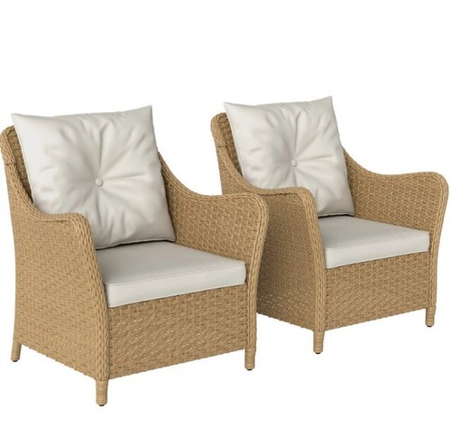 Rattan garden chairs - set, 2