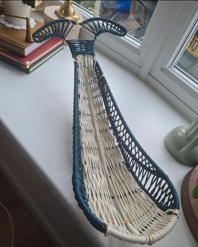 Blue white wicker - white, wicker/rattan