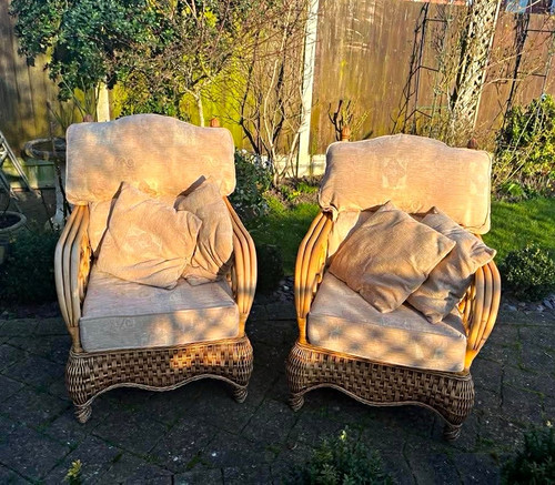 Piece rattan wicker garden - 2-piece,