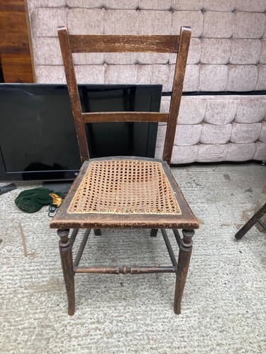 Wooden chair wicker - chair, seat