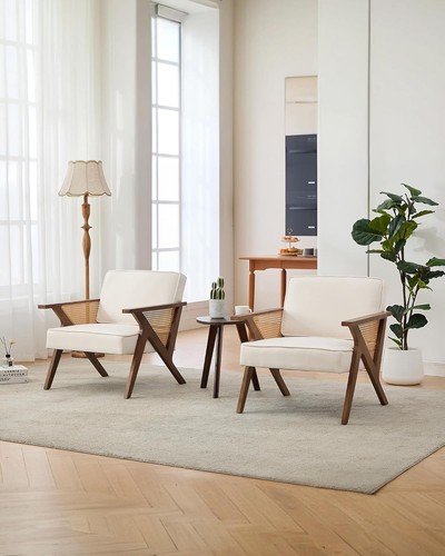 Rattan accent chair with - chair,