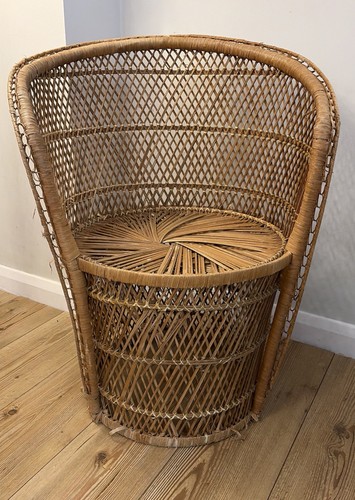 Vintage wicker peacock - vintage,